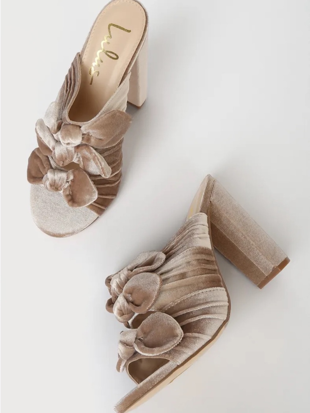 Women's Taupe Suede Block Heel Sandals - Brand Unspecified